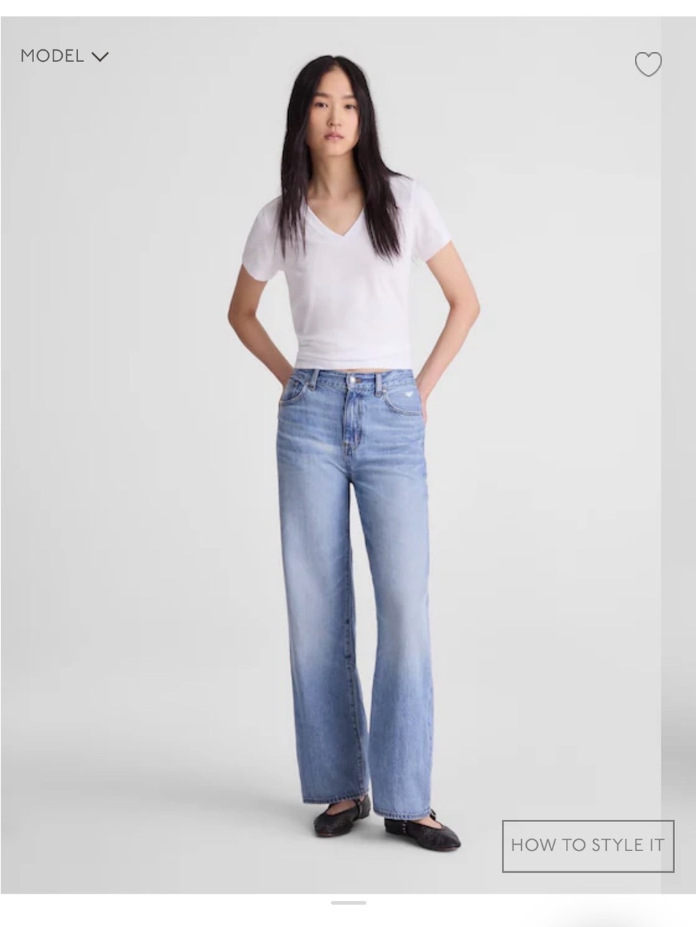 The Perfect Vintage Wide-Leg Jean in Airy Denim